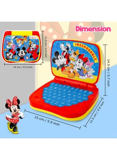 Zest 4 Toyz Zest 4 Toyz Kids Mickey Computer Toy Laptops for Kids Age 3+ Activity Number & Alphabet Charts Learning Educational Toy with Sound and Music -Yellow  - Image 3