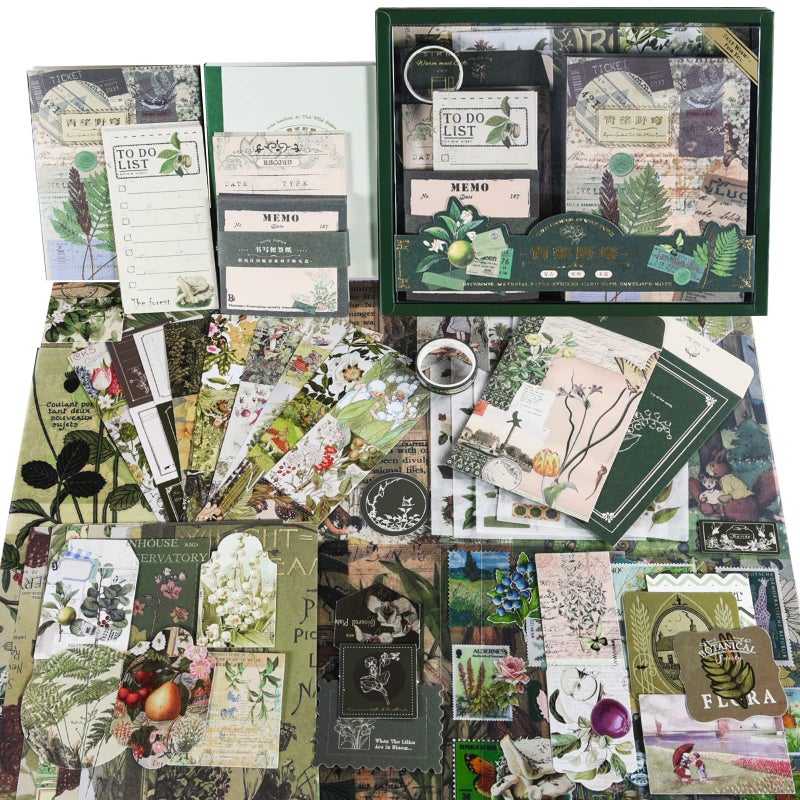 OFFIGIFT Scrapbooking Supplies Kit, Aesthetic Junk journaling Supplies, Scrapbook Kit with Bullet Journaling Stickers, Stationary Set, Vintage Ephemera Collage Craft Supplies Gift for Adults Women Beginner - Image 1