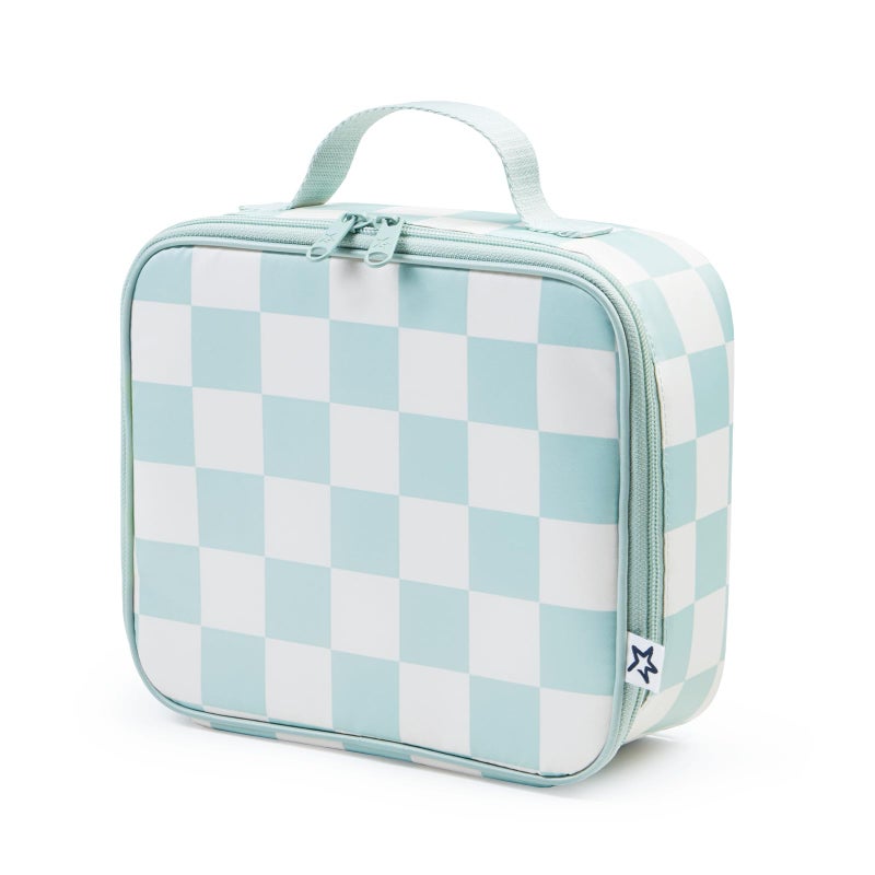 Tiny Twinkle Insulated Lunch Box for Girls and Boys Durable and Reusable for School Travel Ages 3 and Up Waterproof and Easy to Clean PFAs and BPA FreeSage Checkers - Image 2