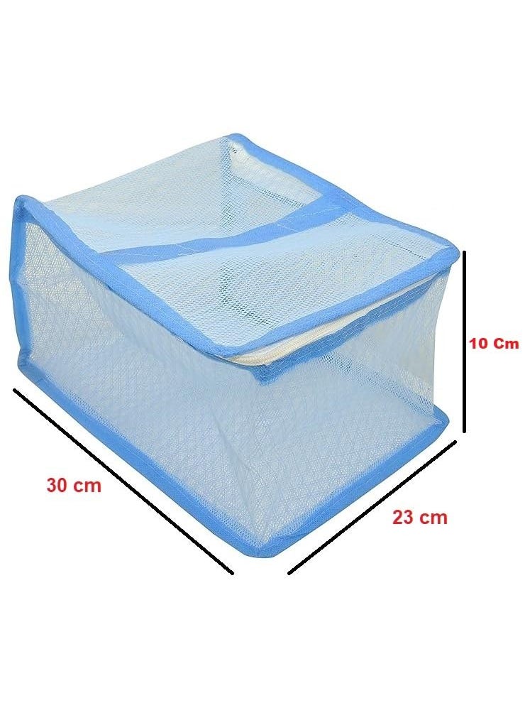 Generic - Foldable Plastic Fruit Vegetable Storage Mesh Net Basket With Zipper and Handle For Fridge Refrigerator Dining Table - Protect Fruits Vegetables From Small Flies Insects Dust (Multi-Coloured) (2) - Image 1
