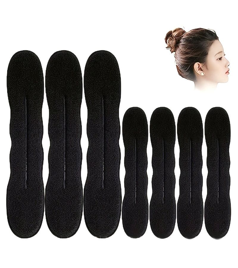 8pcs Bun Maker Foam Sponge Donut Hair Styling Tool 3 Large 5 Small Set - Image 1