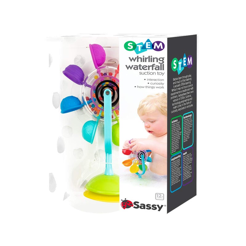 Sassy Whirling Waterfall Suction Toy for Bathtime - Stem - Ages 12+ Months, Multi - Image 4