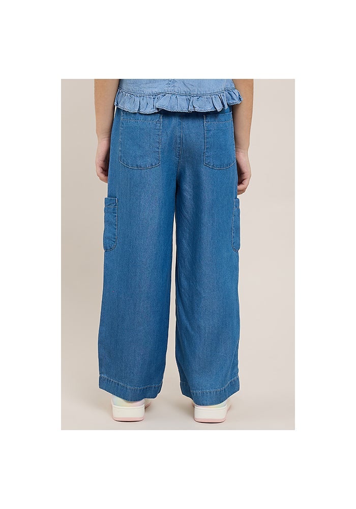 R&B Washed Wide Leg Pants with Elastic Waist - Image 5