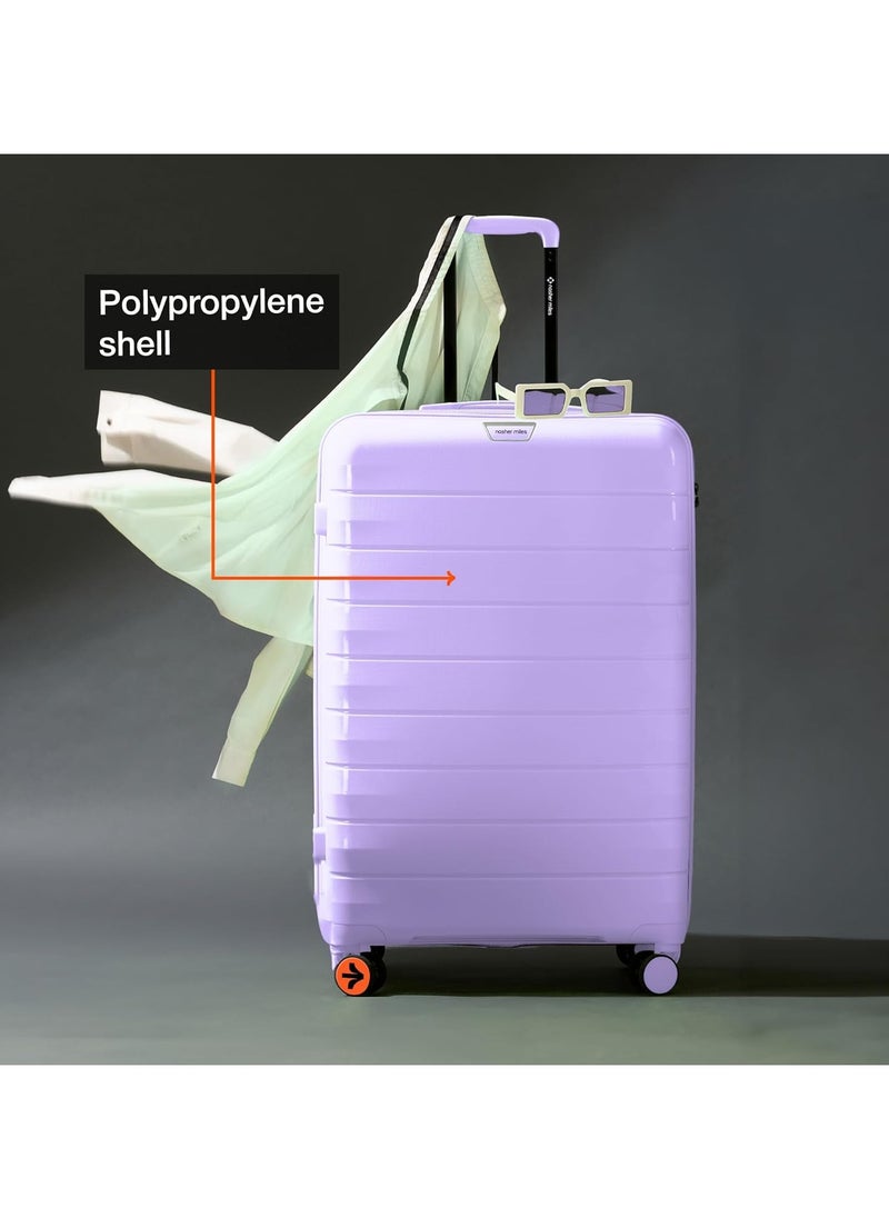 nasher miles Nasher Miles Vienna Hard-Sided Polypropylene Check-in Luggage Purple 28 inch | 75cm Trolley Bag  - Image 3