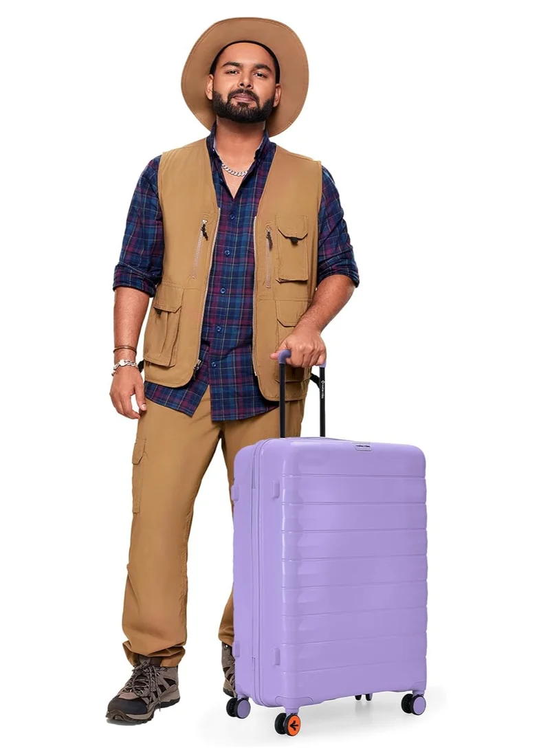 nasher miles Nasher Miles Vienna Hard-Sided Polypropylene Check-in Luggage Purple 28 inch | 75cm Trolley Bag