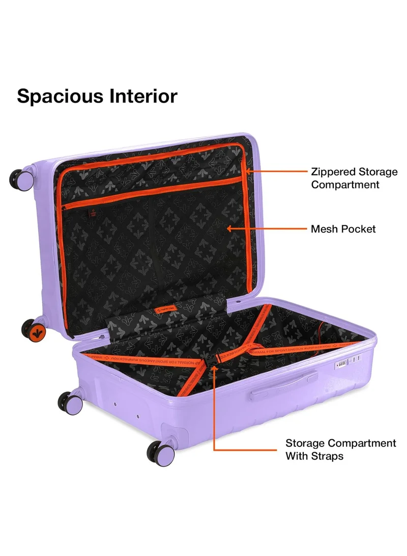 nasher miles Nasher Miles Vienna Hard-Sided Polypropylene Check-in Luggage Purple 28 inch | 75cm Trolley Bag