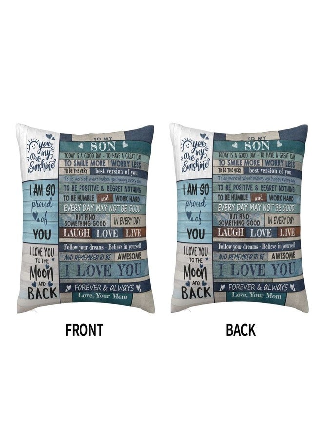 Skizbcw Fathers Day Son Gifts from Mom, Gifts for Adult Son, Grown Sons Gift, Sons Graduation Birthday Gift from Mom Throw Pillow Covers 18 x 18 inch - Image 5