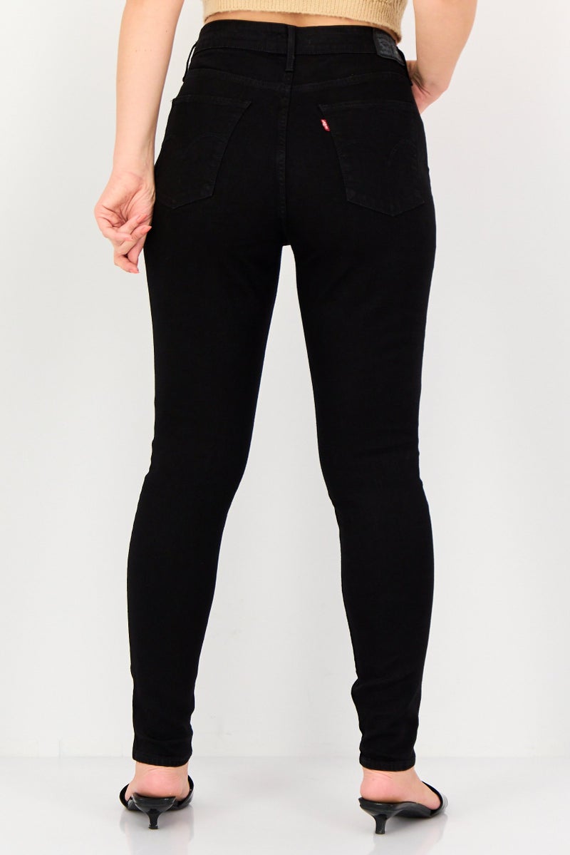 Levi's جينز نسائي ضيق للغاية بخصر عالي قابل للتمدد، أسود - Image 3