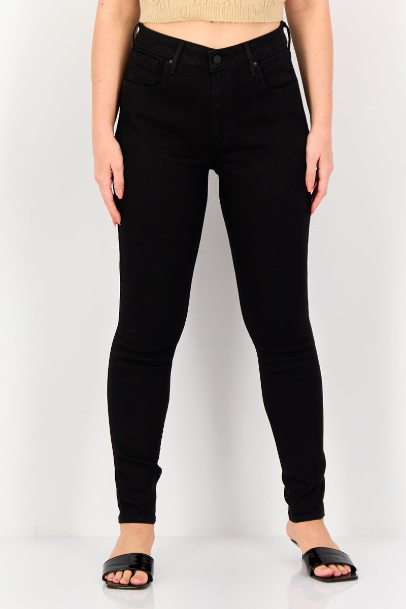 Levi's جينز نسائي ضيق للغاية بخصر عالي قابل للتمدد، أسود - Image 1