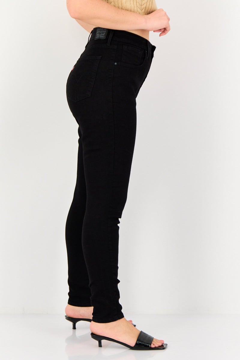 Levi's جينز نسائي ضيق للغاية بخصر عالي قابل للتمدد، أسود - Image 2