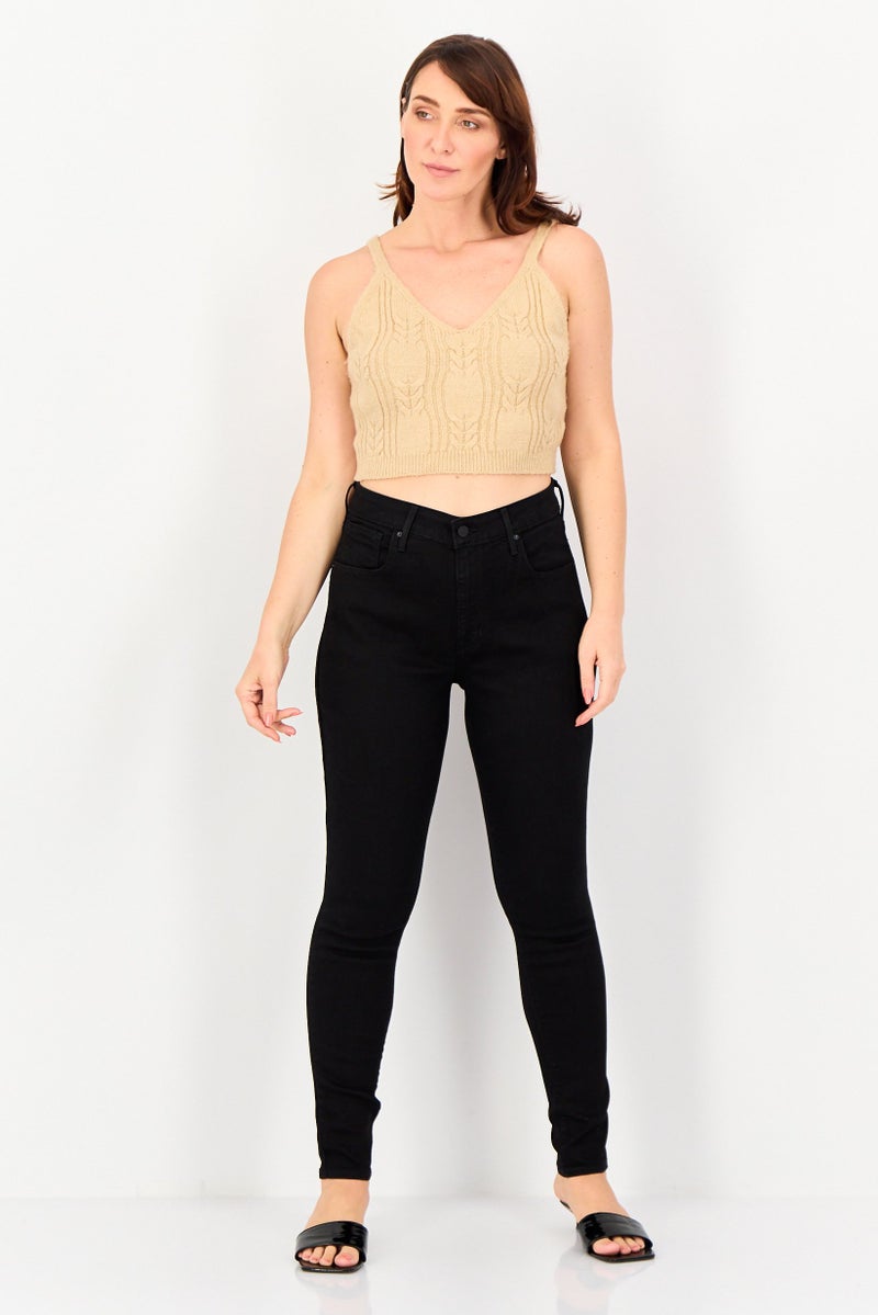 Levi's جينز نسائي ضيق للغاية بخصر عالي قابل للتمدد، أسود - Image 4