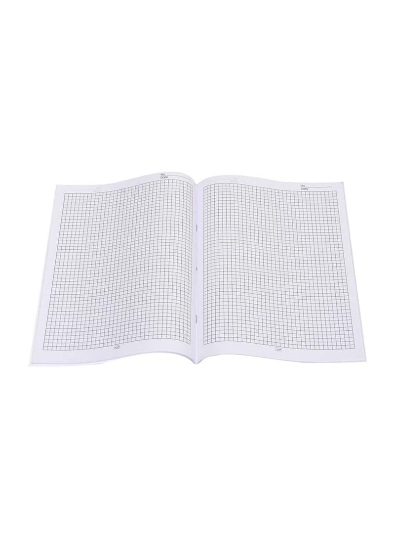 Bundle Of 6 Stapled Math Notebooks (Squares) 100 Sheets Per Notebook 28.5 * 20.5 cm - Multicolour - Image 3