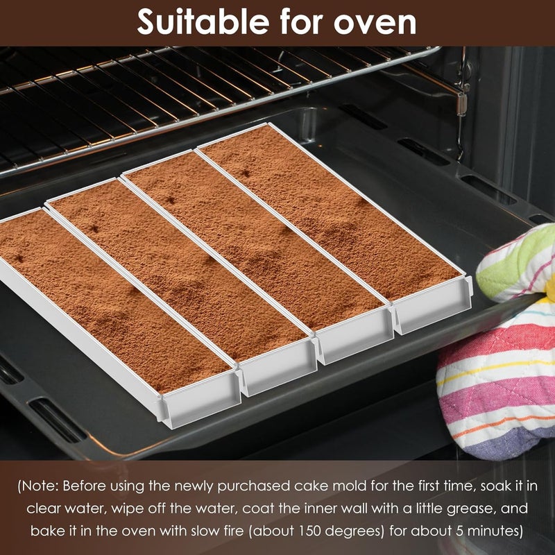 YLMFTNU Wilton Nonstick Rectangle Cake Pan, Tiramisu & Cheesecake Mold (Removable) - Image 4