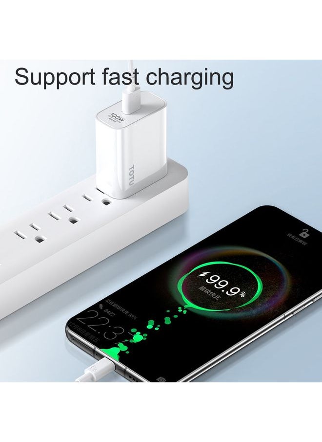 توتو TOTU CB-9-PD 27W USB-C / TYPE-C إلى 8 دبوس كابل بيانات TPE ، الطول: 1M (أبيض)  - Image 4