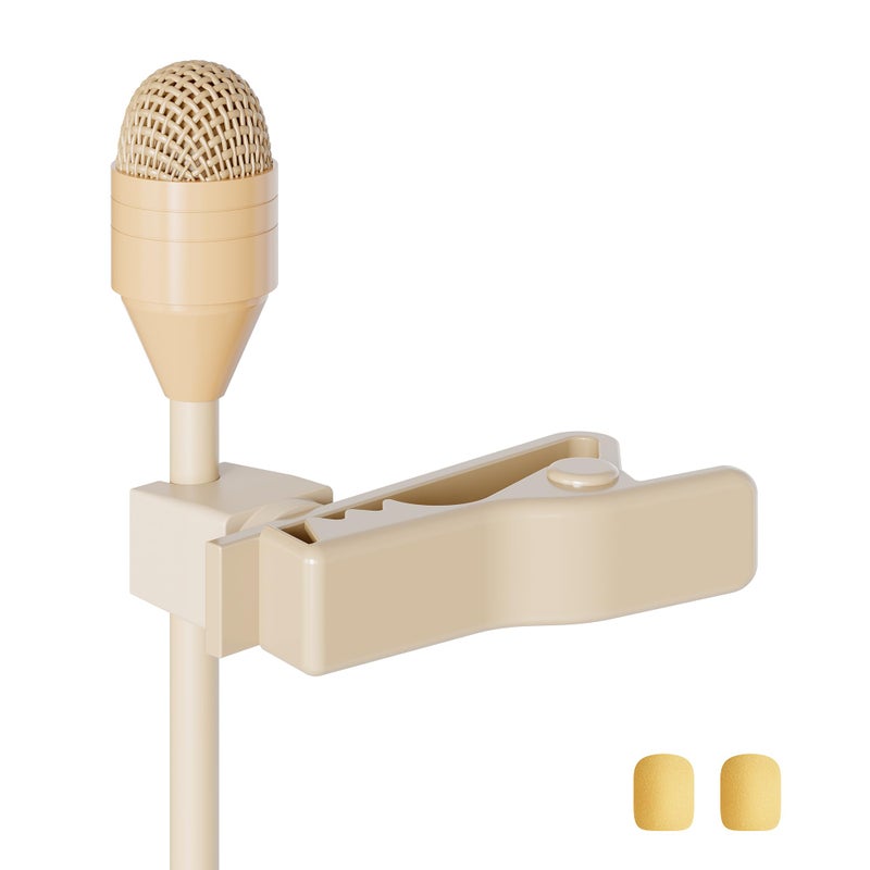 JK J K Pro Beige Lavalier Lapel Condenser Microphone MIC-J 050 Compatible with Sennheiser Wireless Transmitter - Image 3