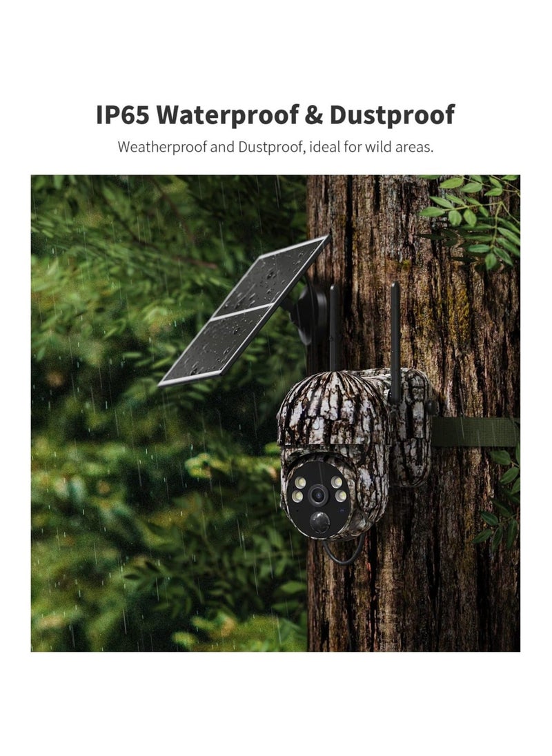 Generic - 4G LTE Cellular Trail Cameras, Gen 3.0, 360° Full View, 2K Live Streaming, Solar Powered, Remote Phone Access, Night Vision, Motion Activated Game/Deer Camera, IP65 Waterproof (No SD & SIM) - Image 1
