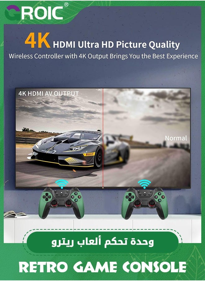 GROIC 2 Pack Green Wireless Gaming Controller, Dual Vibration Motors, 2.4G Connection Modes, Controller Compatible with PS4/Slim/Pro/PC  - Image 3