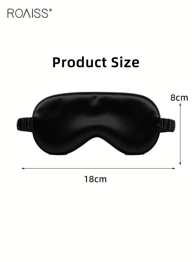 roaiss Unisex Eye Mask with Adjustable Strap Light Blocking Sleeping Aid Blindfold for Naps and Night Sleep, Soft Comfortable Design Perfect as a Gift for Travelers, Insomnia Sufferers, and Light-Sensitive Sleepers Black - Image 5