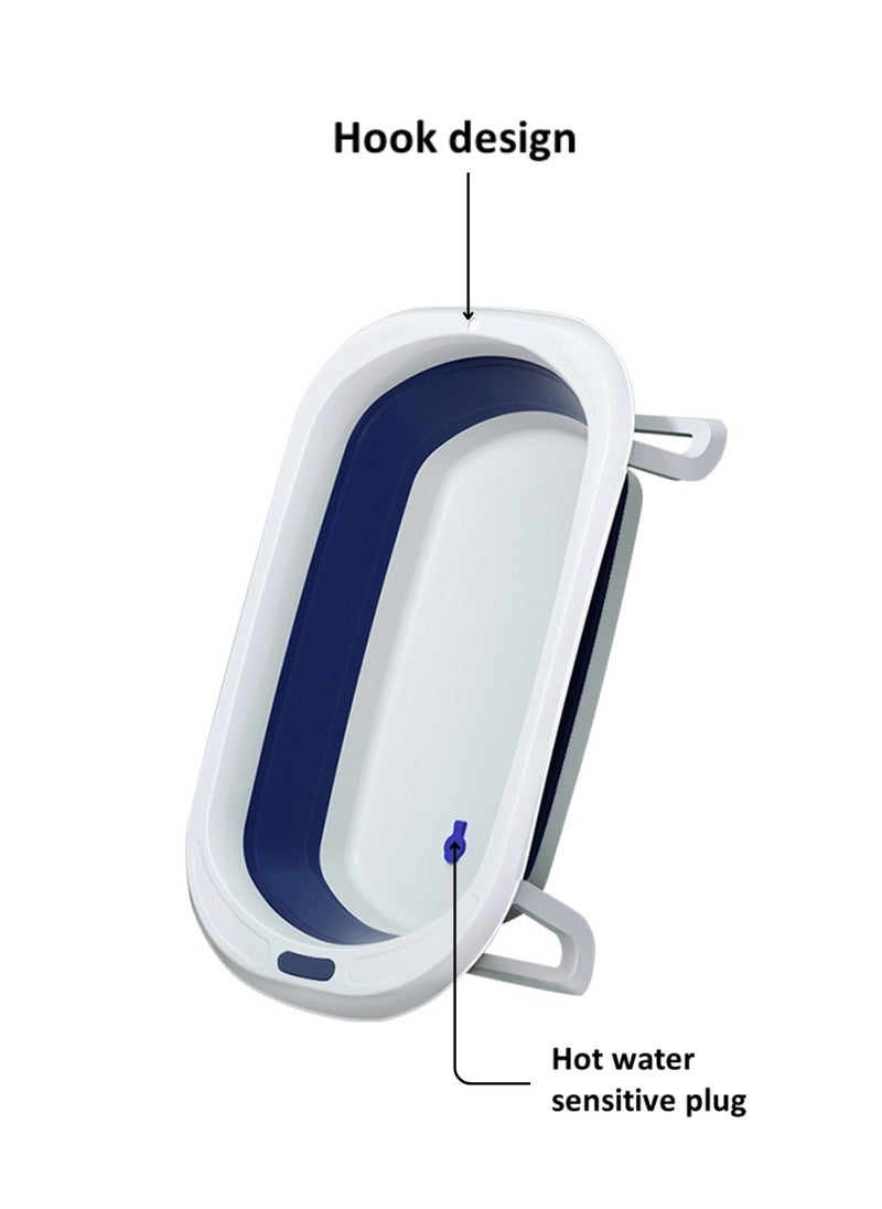 Moms Magic Portable Foldable Baby Bathtub with Color-Changing Water Plug | Easy to Clean & Comfortable for Babies to Sit or Lie | Lightweight & Compact Design  - Image 3