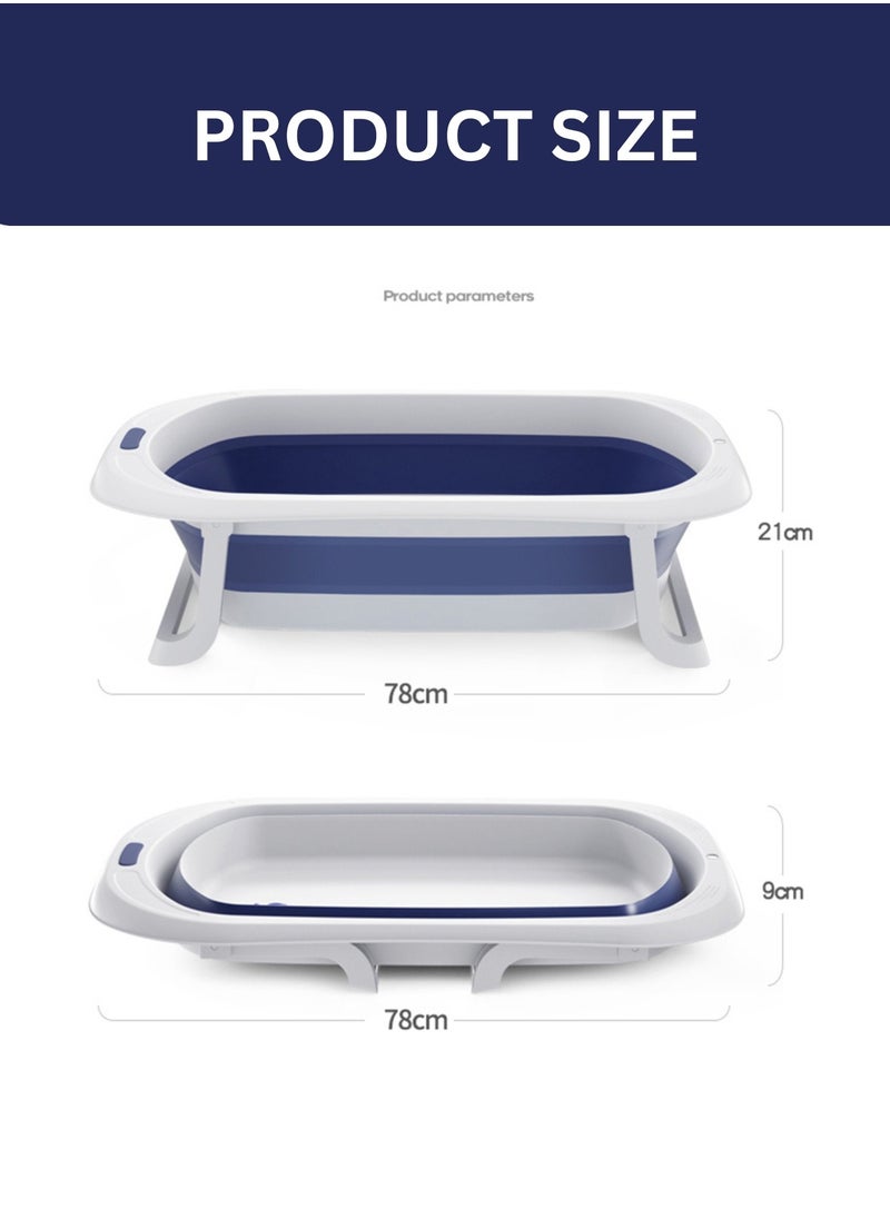 Moms Magic Portable Foldable Baby Bathtub with Color-Changing Water Plug | Easy to Clean & Comfortable for Babies to Sit or Lie | Lightweight & Compact Design  - Image 5