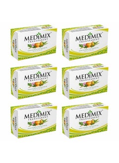 Medimix Transparent 125G ; Pack Of 6 ; Bathing Bar For Dry Skin ; With Glycerine And Lakshadi Oil ;  - Image 1
