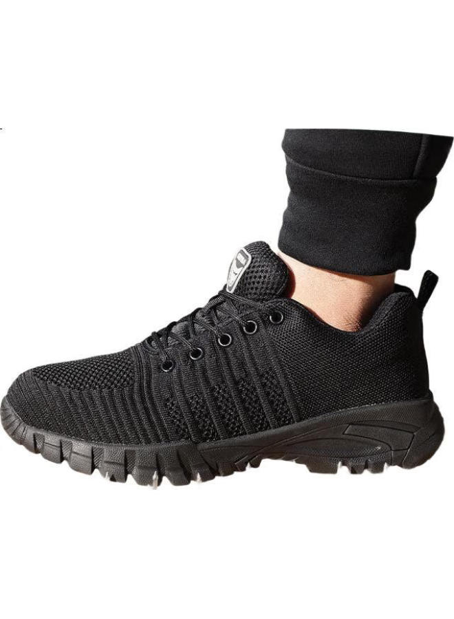 JUNBU أحذية أمان للرجال، صيفية قابلة للتنفس مع كعب فولاذي، مقاومة للصدمات، مقاومة للثقب، خفيفة الوزن، مقاومة للرائحة، أحذية عمل لمواقع البناء 1125 مقاس 43 - Image 2