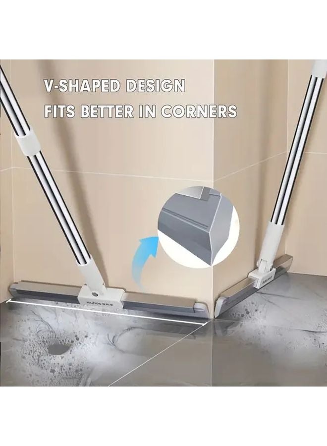 Heavy Duty Widened Silicone Floor Scraper Squeegee 50cm Rotatable Alloy Reinforced Multi Surface - Image 2