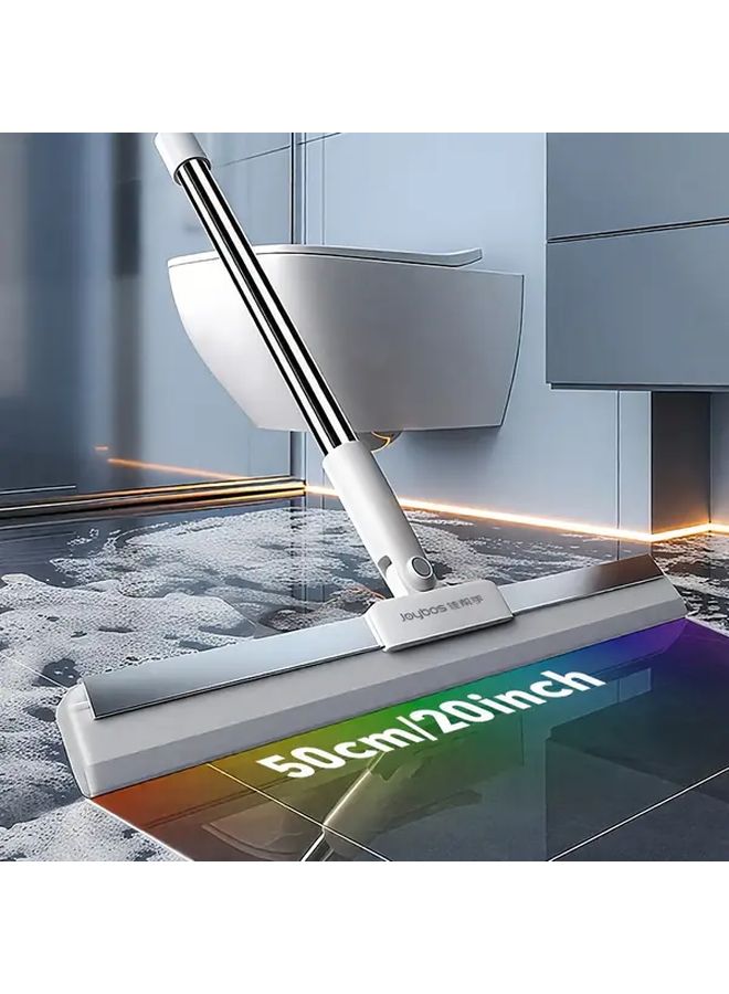 Heavy Duty Widened Silicone Floor Scraper Squeegee 50cm Rotatable Alloy Reinforced Multi Surface - Image 1
