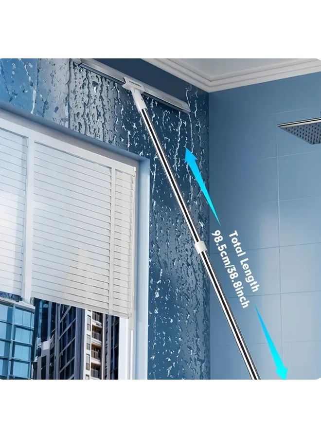 Heavy Duty Widened Silicone Floor Scraper Squeegee 50cm Rotatable Alloy Reinforced Multi Surface - Image 3