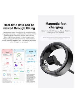 Muyixin Smart Ring Wearable Fitness Sleep Tracker for Men Women, Support 6-7 Days Battery Life for Sleep Tracker/Stress/Heart Rate Monitor Compatible with iOS & Android  - Image 5