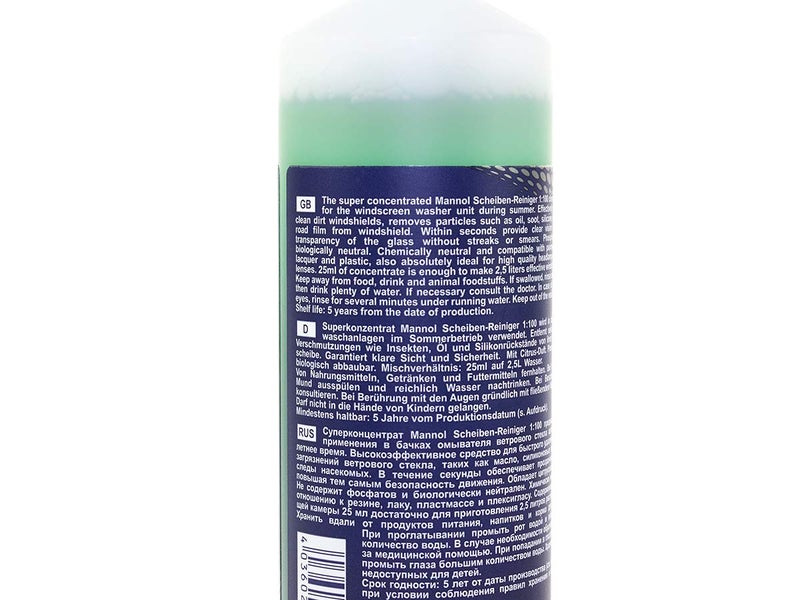 MANNOL 5022 منظف زجاج | منظف زجاج السيارة | منظف النوافذ | منظف الزجاج الداخلي والخارجي | منظف زجاج متعدد الأسطح | منظف زجاج سريع الجفاف | مستورد من ألمانيا (250 مل) - Image 4