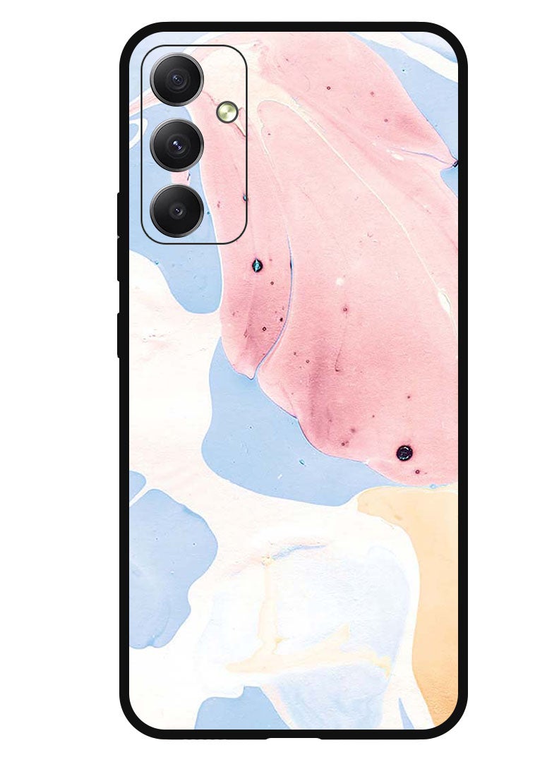 Theodor Protective Case Anti Scratch Shock Proof Bumper Cover For Samsung Galaxy F14 Light Pink Flower Texture - Image 1