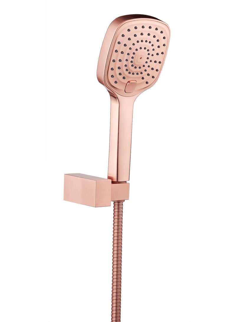 HESANIT Infinity Bathroom Hand Shower With Pipe 150cm And Fittings - Red Copper 7002HS RC - Image 1