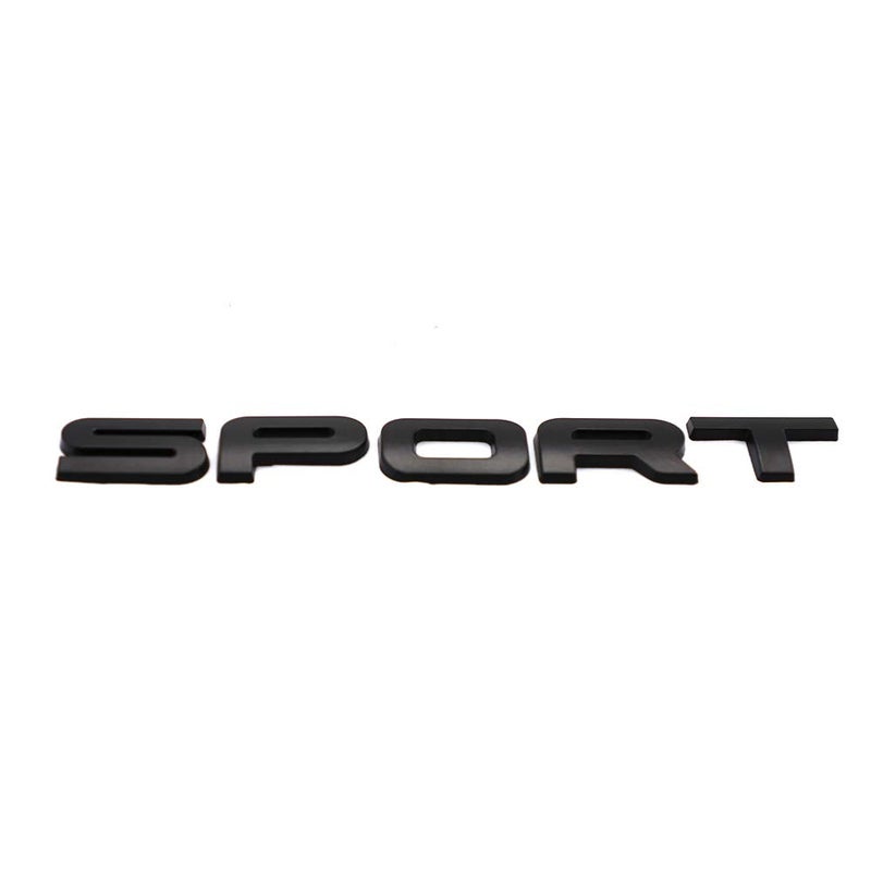 Sport Emblem 3D Metal Badge Car Side Fender Rear Trunk Car Sticker Decal Black