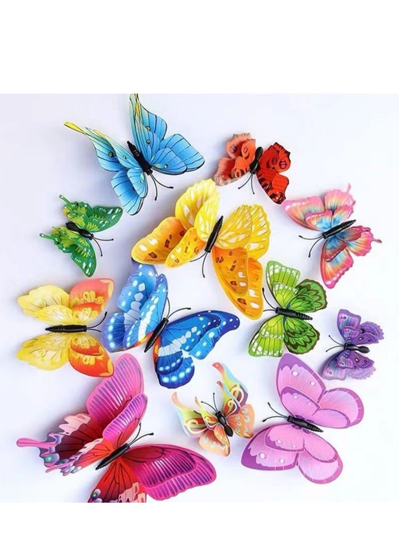 Cute Cartoon Personality Creative Refrigerator Sticker 3D Stereo Effect Magnet Butterfly Decorative Painting  - Image 2