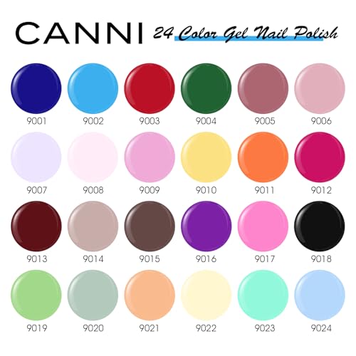 CANNI CC1 30Pcs 9ML Gel Nail Polish Set Black Hot Pink Green Yellow Purple Blue Gel Polish Kit Soak Off LED UV Nail Art Starter Manicure Salon DIY at Home - Image 3