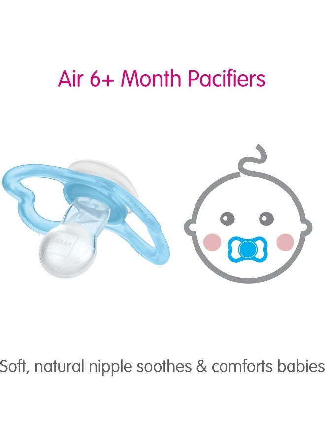 MAM MAM Air Night & Day Baby Pacifier, For Sensitive Skin, Glows in the Dark, 3 Pack, 6-16 Months, Unisex, 3 Count (Pack of 1)  - Image 4