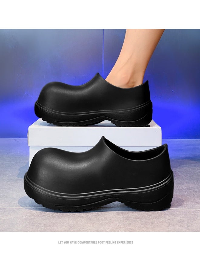 Surgical shoes, chef shoes, unisex fully enclosed breathable shoes, and protective shoes suitable for doctors, nurses, chefs, and laboratory workers. These shoes have a non-slip thick sole (black). - Image 3