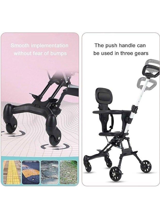 Rally Four-wheel foldable baby stroller Lightweight and easy to fold baby stroller with high design, suitable for children aged 6 months to 5 years  - Image 5