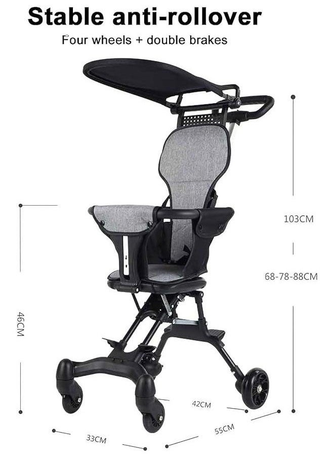 Rally Four-wheel foldable baby stroller Lightweight and easy to fold baby stroller with high design, suitable for children aged 6 months to 5 years  - Image 1