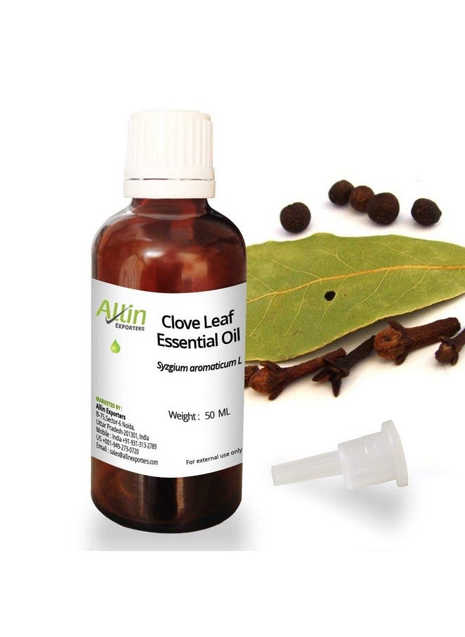 Allin Exporters Allin Exporters Clove Leaf Essential Oil Pure, Natural & Undiluted Therapeutic Grade Ideal for Skincare (50ml)  - Image 1