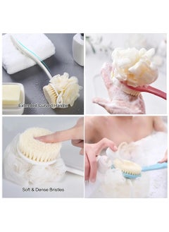 HIAS 2 Pack Long-Handle Soft Bristle Back Scrubber - Gentle Exfoliating Body Brush for Shower, Non-Electric, Durable Plastic, Ideal for Men & Women, Enhances Skin Health & Cleansing Mix Color  - Image 4