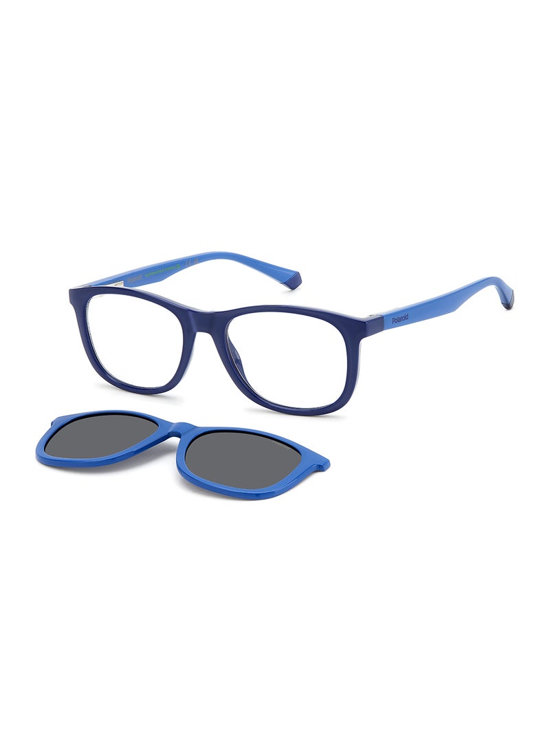 Polaroid Kids Unisex Polarized Rectangular Sunglasses - Pld 8054/Cs Blue Millimeter - Lens Size: 47 Mm  - Image 1