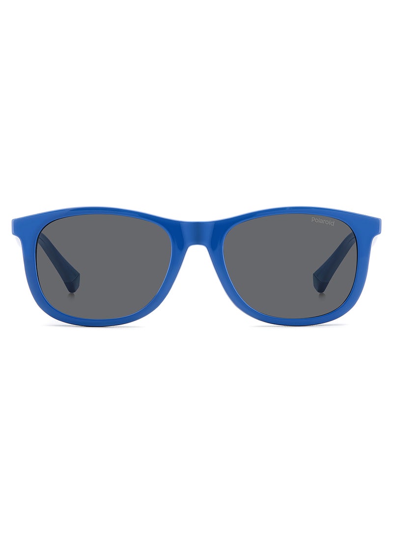 Polaroid Kids Unisex Polarized Rectangular Sunglasses - Pld 8054/Cs Blue Millimeter - Lens Size: 47 Mm  - Image 3