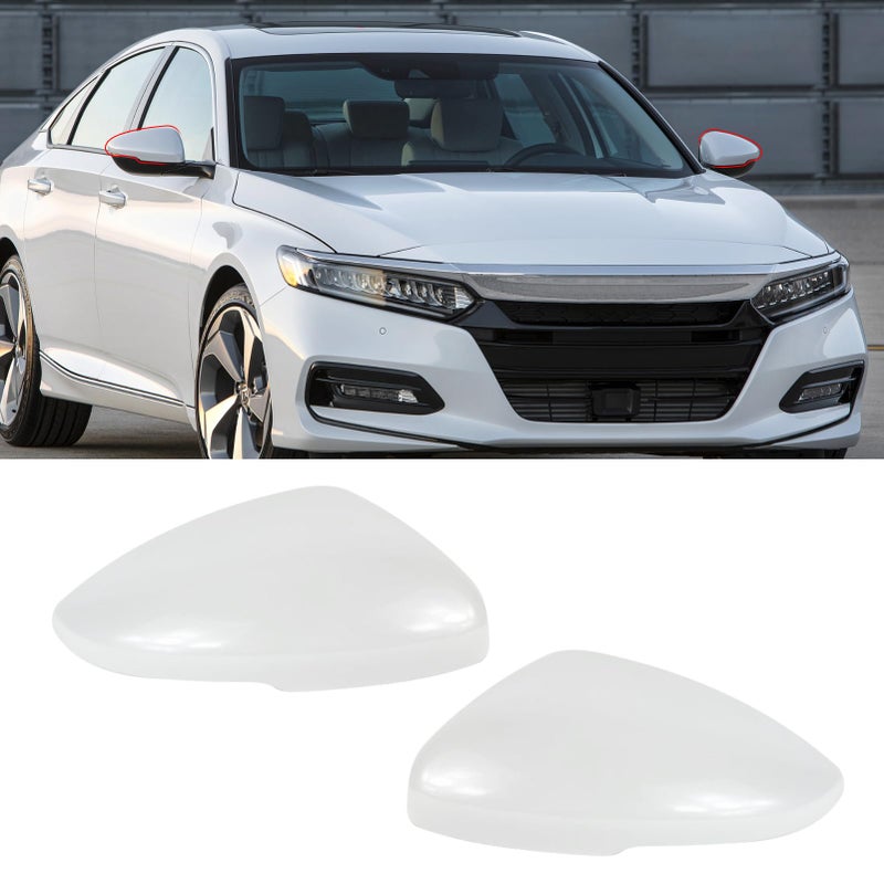 Abodvu Compatible with Honda Accord Mirror Cover 2018202210th Gen Accord Mirror Cap for Left Driver Right Passenger SideReplace for 76251TVAA3176201TVAA31Platinum White Pearl1 PairSedan Only