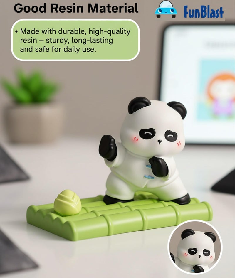 FunBlast Cute Panda Phone Holder – Mobile Stand for Desk, Office & Home, Resin Phone Stand for Watching Videos, Reading & Home Décor (A) - Image 5