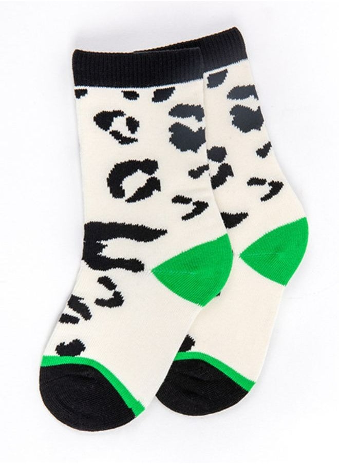 Mei Stylish Kids Breathable Printed Cotton One Pair Socks  - Image 1
