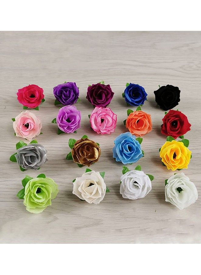 SUKPSY 50 Pcs Mini Artificial Rose Flower Head 1.18 Inch Multicolor Silk Flower Fake Rose Head For Wedding Party Home Decoration Diy Craft Bridal Bouquets Hats Accessories  - Image 5