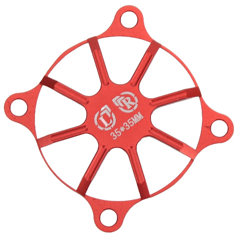 Motor Cooling Fan Cover Aluminum Alloy Heat Dissipation Fan Protective Cover for RC Car Red - Image 5
