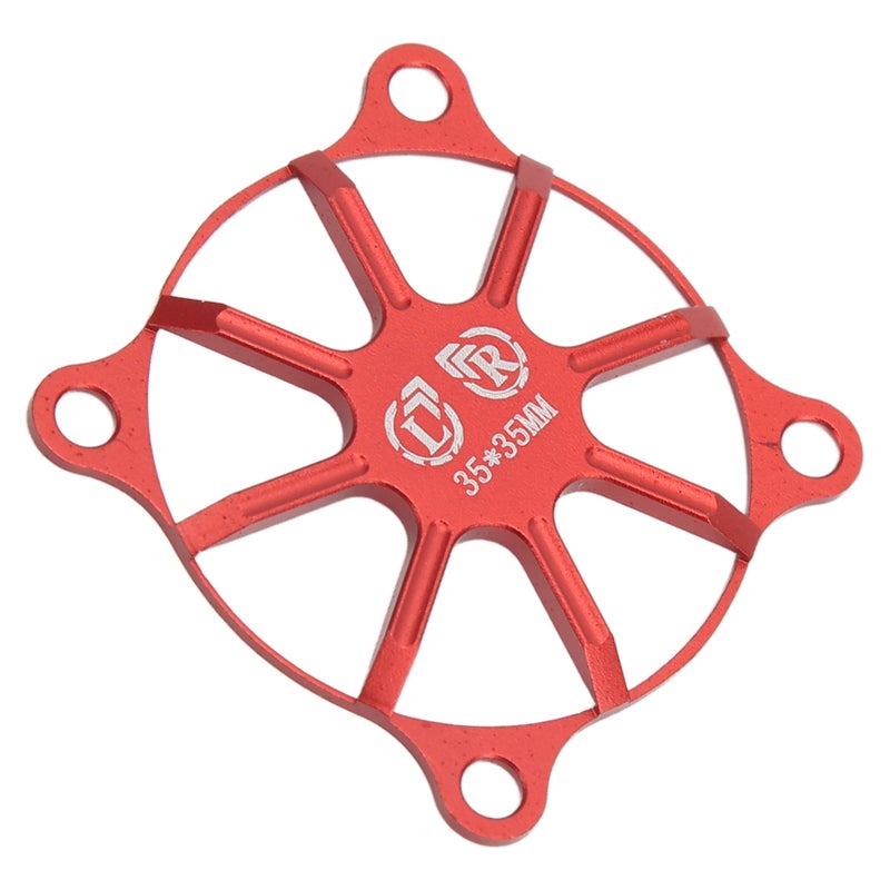 Motor Cooling Fan Cover Aluminum Alloy Heat Dissipation Fan Protective Cover for RC Car Red - Image 4